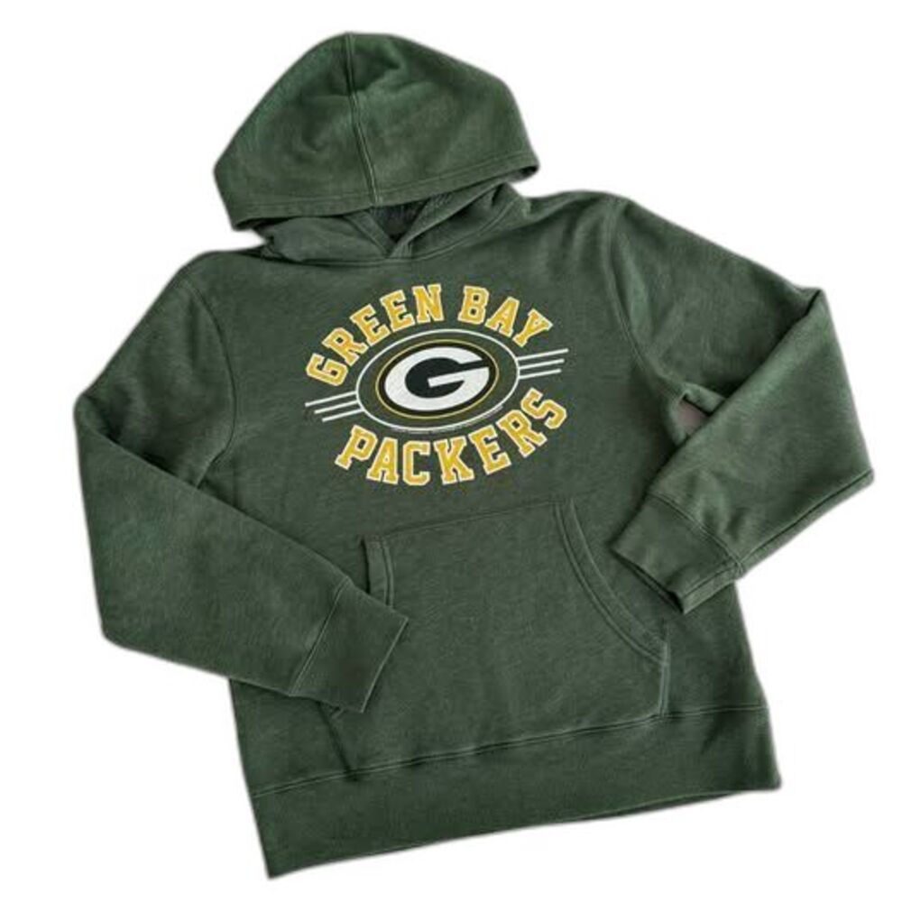NFL Green Bay Packers Hoodie Sweatshirt Youth Sz L 10/12 Football Wisconsin